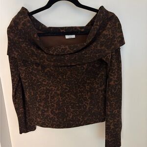 Wilfred Chocolate Leopard Pattern Top